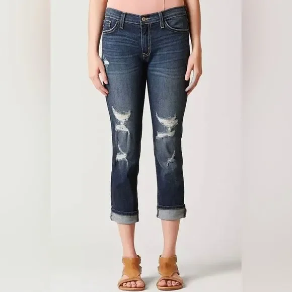 Kancan Mid Rise Skinny Stretch Cropped Jeans. Size 28. - Picture 12 of 14